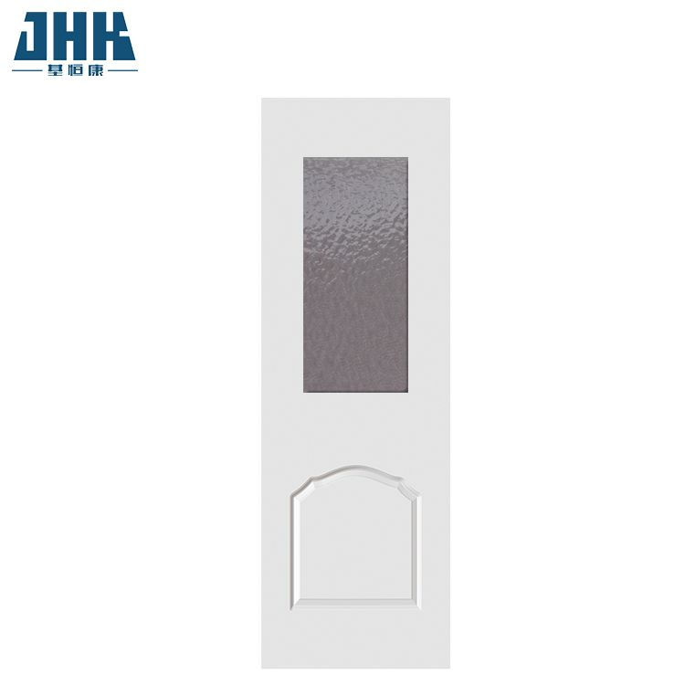 Moderm puerta de vidrio de madera maciza blanca Prime (JHK-G05)