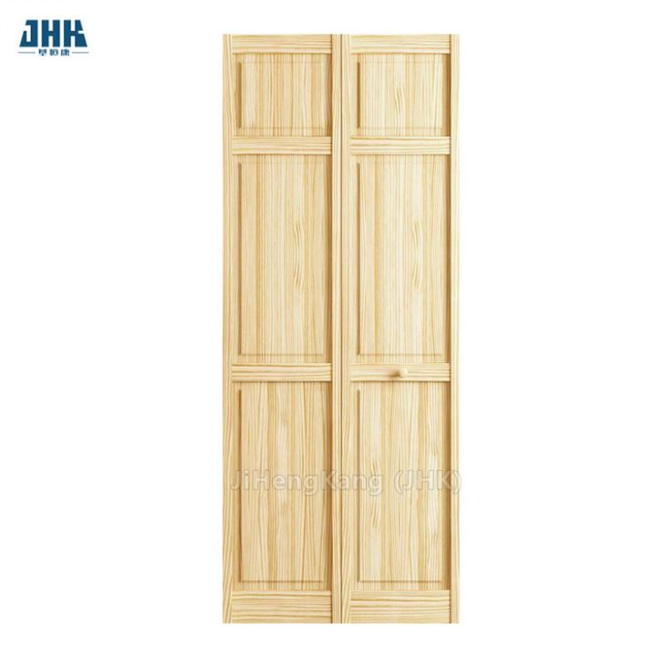 Las puertas de vidrio plegables de madera de chapa de vidrio plegable de doble pliegue (JHK-G25)